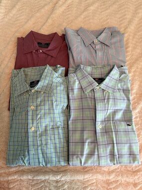 Vineyard Vines Men's Button-Down Shirts - Maroon, Blue, Green, Light Gray Plaids